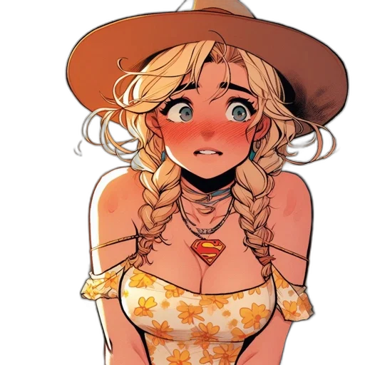 hat, dress, face, anime transparent PNG cut-out