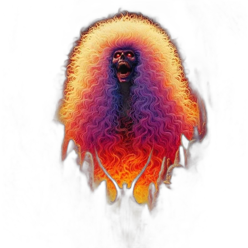 hair, jacket, mask, creature transparent PNG cut-out