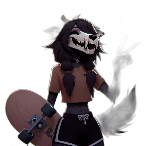 staff, mask, creature, weapon transparent PNG cut-out