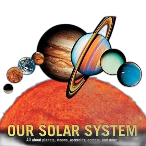 outer space, book, cover, titled transparent PNG cut-out