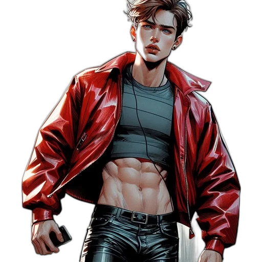 jacket, comic book art, cyberpunk, concept art transparent PNG cut-out