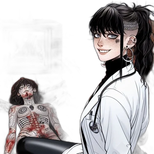 staff, concept art, comic book art, cyberpunk transparent PNG cut-out
