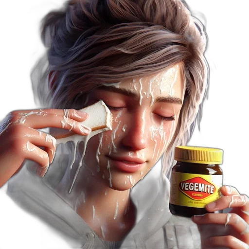 food, face, photorealistic, 3d render transparent PNG cut-out
