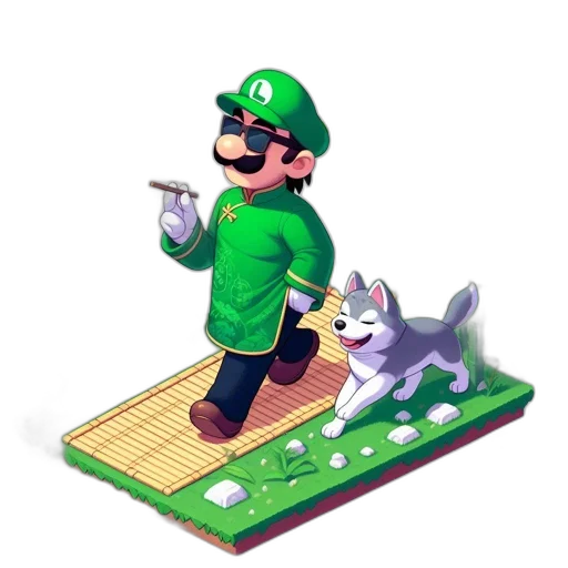 animal, staff, weapon, pixel art transparent PNG cut-out