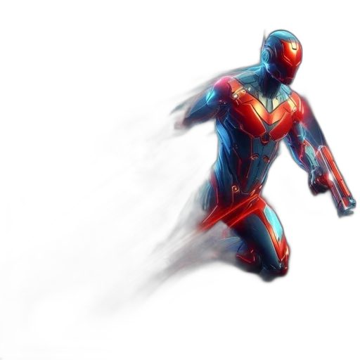 robot, comic book art, concept art, 3d render transparent PNG cut-out