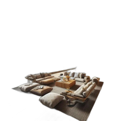 furniture, umbrella, 3d render, photorealistic transparent PNG cut-out