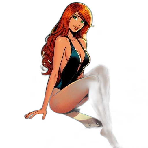 dress, comic book art, cartoon, concept art transparent PNG cut-out