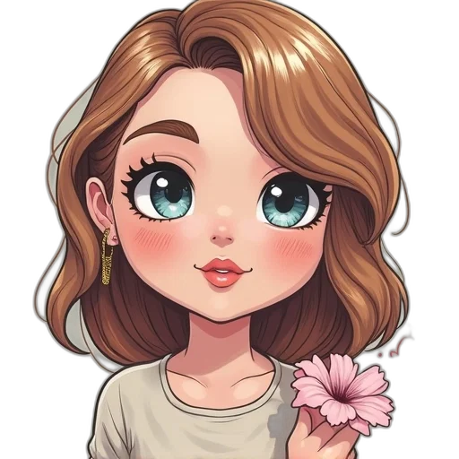 face, cartoon, anime, pixel art transparent PNG cut-out