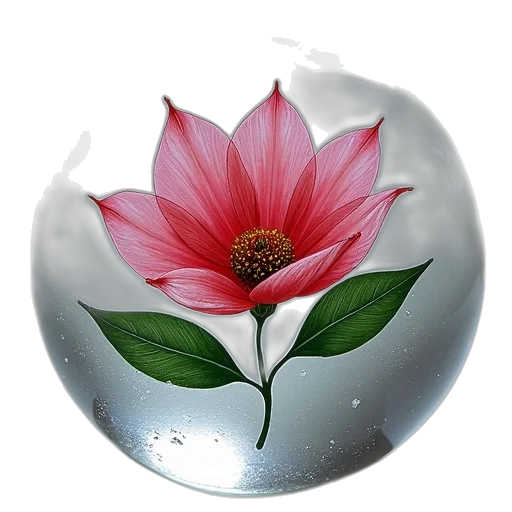 flower, crown, photorealistic, 3d render transparent PNG cut-out
