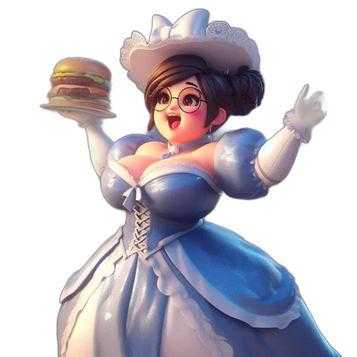 food, dress, hat, staff transparent PNG cut-out