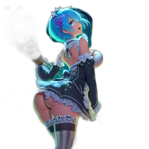 dress, staff, robot, weapon transparent PNG cut-out