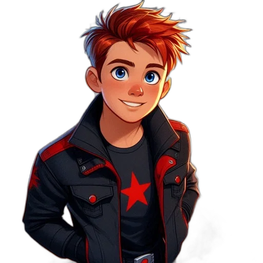 jacket, staff, cartoon, comic book art transparent PNG cut-out