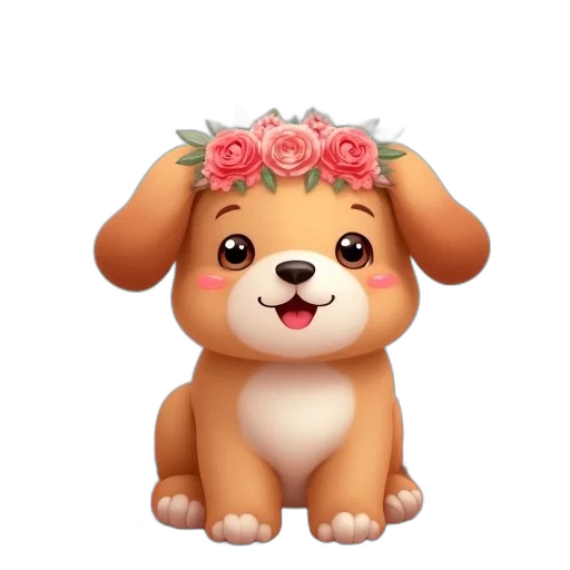 animal, flower, staff, crown transparent PNG cut-out
