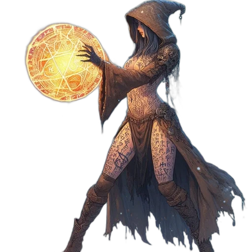 staff, mask, dress, hat transparent PNG cut-out
