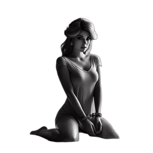 dress, jewelry, pencil sketch, photorealistic transparent PNG cut-out