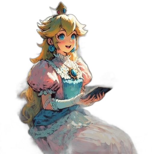 dress, staff, crown, weapon transparent PNG cut-out