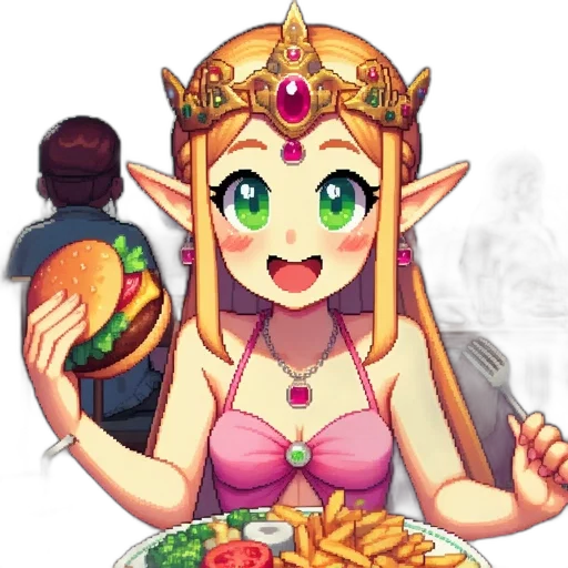 food, crown, dress, creature transparent PNG cut-out