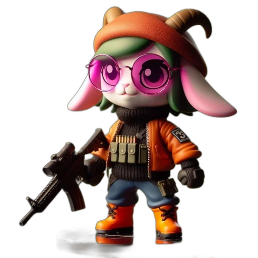 weapon, animal, concept art, 3d render transparent PNG cut-out