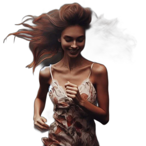 dress, face, jewelry, fantasy art transparent PNG cut-out