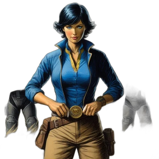 staff, jacket, jewelry, comic book art transparent PNG cut-out