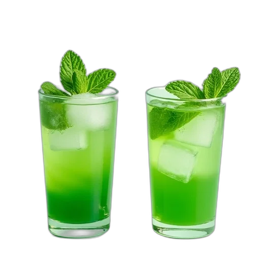 food, photorealistic, 3d render, green transparent PNG cut-out