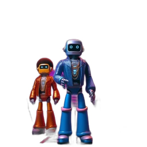 robot, 3d render, concept art, pixel art transparent PNG cut-out