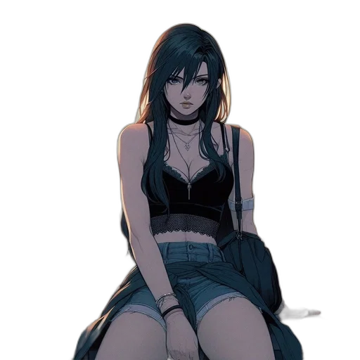 dress, concept art, comic book art, anime transparent PNG cut-out