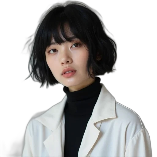 jacket, staff, face, robot transparent PNG cut-out