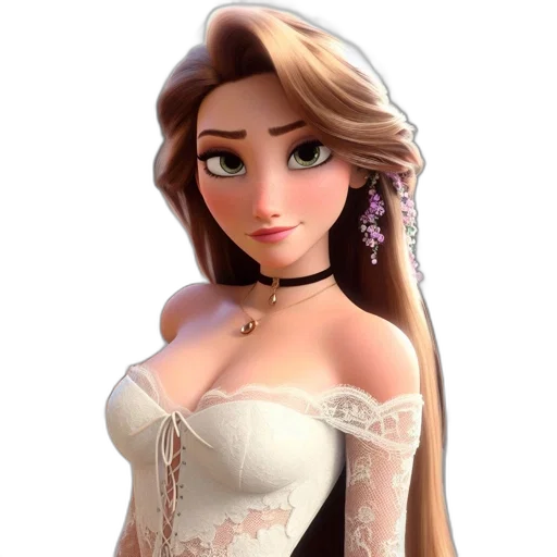 dress, jewelry, crown, face transparent PNG cut-out