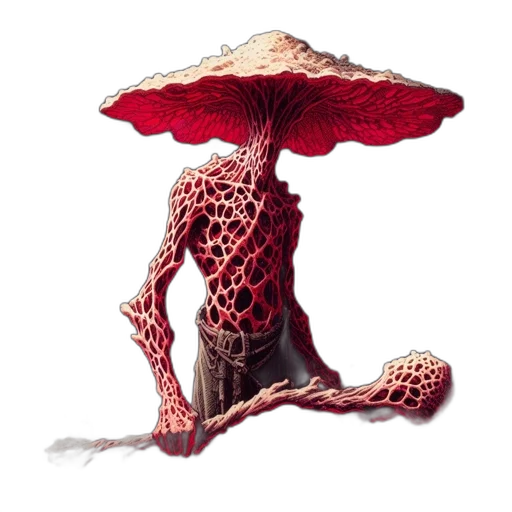 umbrella, creature, hat, staff transparent PNG cut-out