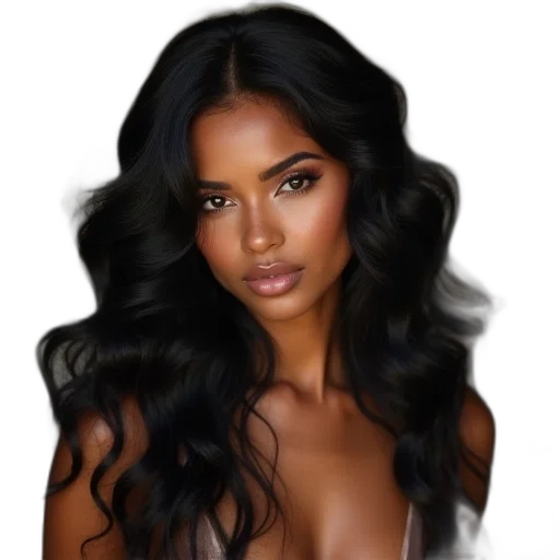 hair, face, jewelry, photorealistic transparent PNG cut-out