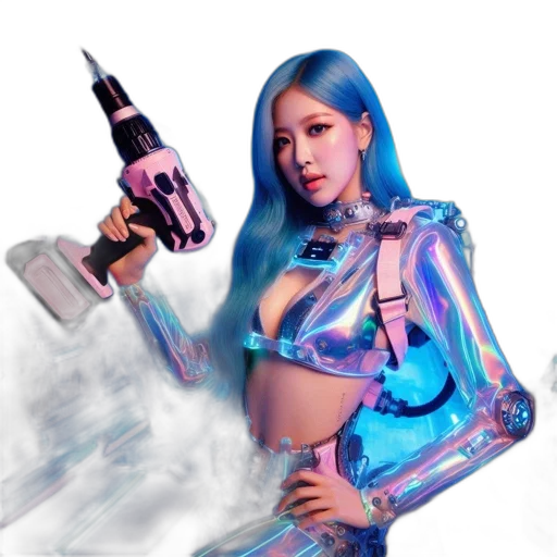 weapon, vaporwave, cyberpunk, concept art transparent PNG cut-out