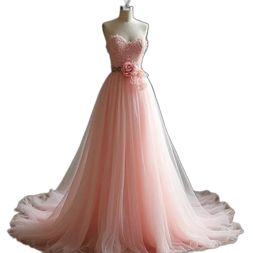dress, 3d render, photorealistic, pastel transparent PNG cut-out
