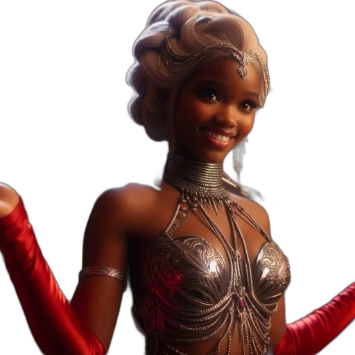 3d render, concept art, radiant, woman transparent PNG cut-out