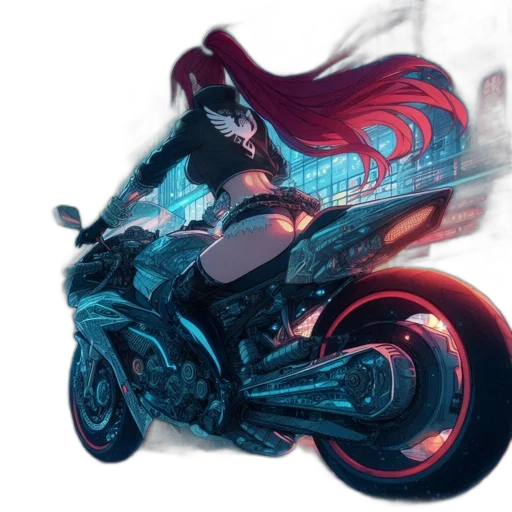 comic book art, concept art, fantasy art, cyberpunk transparent PNG cut-out