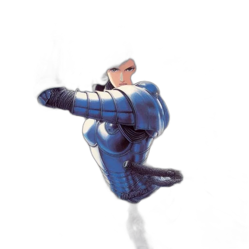 robot, jacket, weapon, staff transparent PNG cut-out