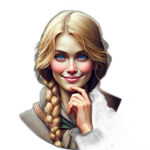 face, staff, crown, jewelry transparent PNG cut-out