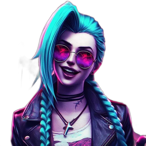 jacket, face, cyberpunk, vaporwave transparent PNG cut-out