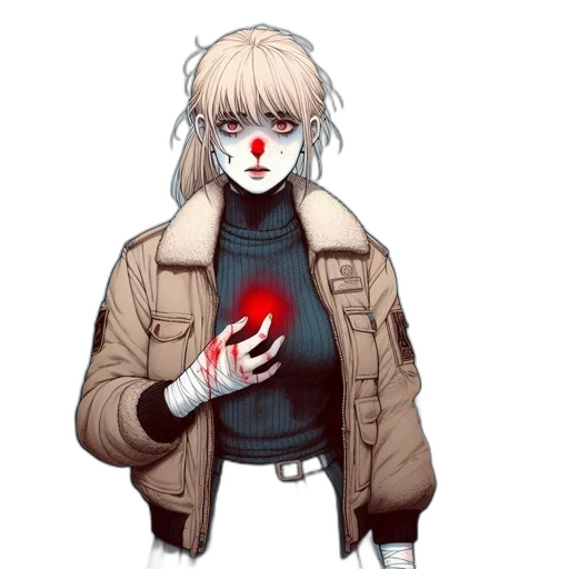 jacket, face, mask, creature transparent PNG cut-out
