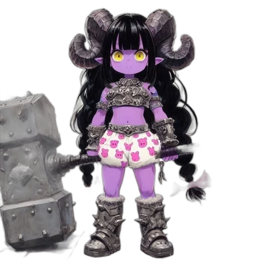 3d render, concept art, fantasy art, anime transparent PNG cut-out