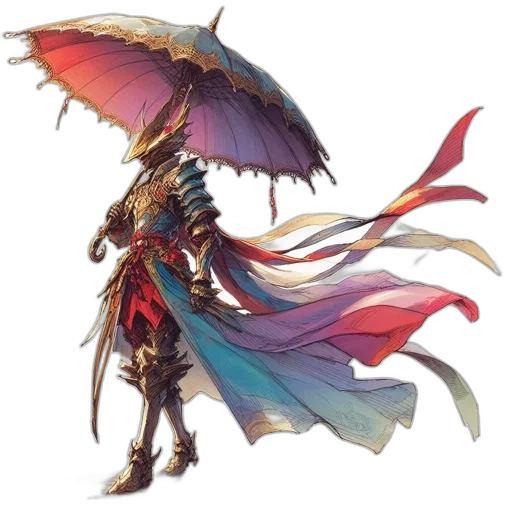 dragon, staff, umbrella, concept art transparent PNG cut-out
