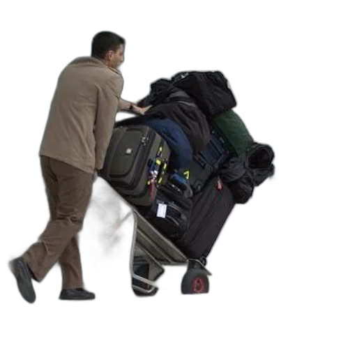 jacket, staff, umbrella, 3d render transparent PNG cut-out