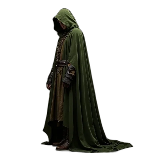 jacket, staff, concept art, fantasy art transparent PNG cut-out