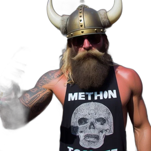 muscular, man, sporting, viking-style transparent PNG cut-out
