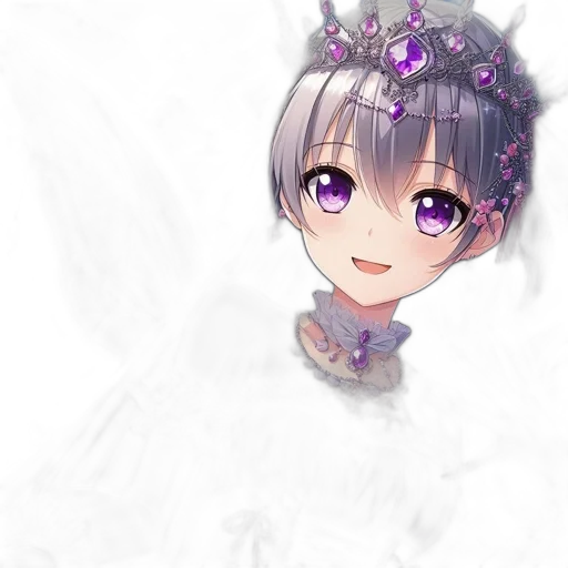 crown, dress, flower, face transparent PNG cut-out