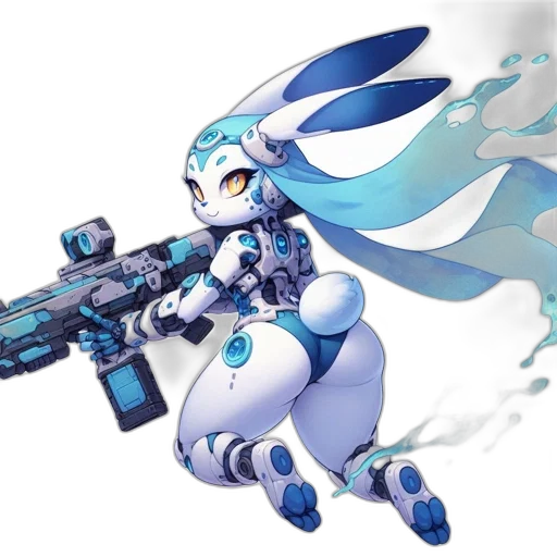 weapon, robot, pixel art, concept art transparent PNG cut-out