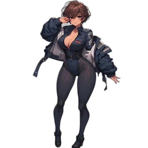 jacket, weapon, dress, staff transparent PNG cut-out