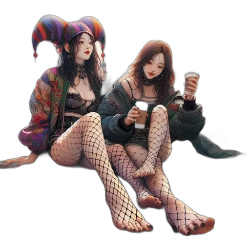 fantasy art, concept art, pixel art, cyberpunk transparent PNG cut-out