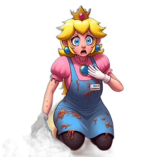 dress, crown, staff, weapon transparent PNG cut-out