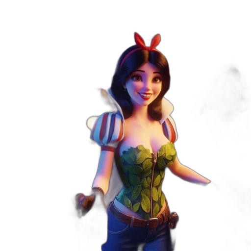 dress, staff, weapon, 3d render transparent PNG cut-out